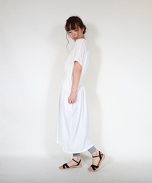 MashuKashu（マシュカシュ）の「ウエスト切替ワンピース（ワンピース・レディース・ネイビー/オフホワイト/グリーン・フリー）」の8枚目の写真