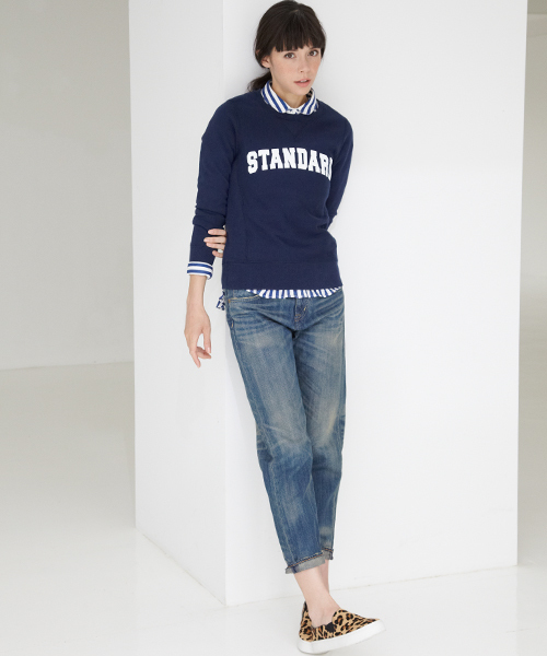 green label relaxing（グリーンレーベルリラクシング）の「STD GLR LOGO スウェット ◆（スウェット・レディース・グレー/ネイビー・36/38/40）」の3枚目の写真