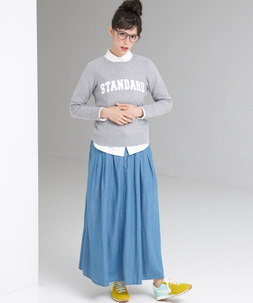 green label relaxing（グリーンレーベルリラクシング）の「STD GLR LOGO スウェット ◆（スウェット・レディース・グレー/ネイビー・36/38/40）」の4枚目の写真