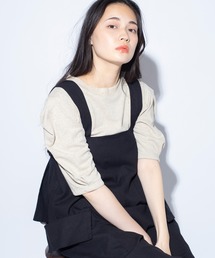 M1344 リネンタックスリーブTシャツ