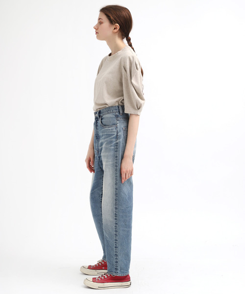 Audition(オーディション)の「M1344 リネンタックスリーブTシャツ(Tシャツ/カットソー・レディース・ナチュラル/ホワイト/ブラック・MEDIUM)」の8枚目の写真