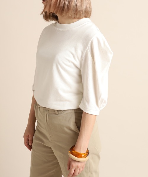 Audition(オーディション)の「M1344 リネンタックスリーブTシャツ(Tシャツ/カットソー・レディース・ナチュラル/ホワイト/ブラック・MEDIUM)」の19枚目の写真
