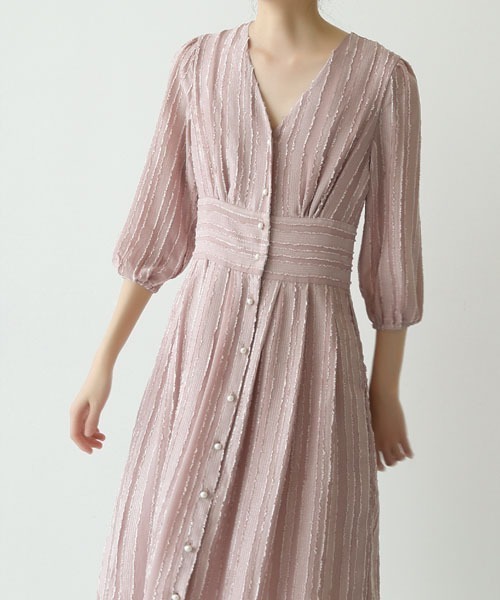 セール トライプレース七分袖vネックシフォンワンピース シアーシャツワンピース ワンピース Coo I クーイ のファッション通販 Zozotown