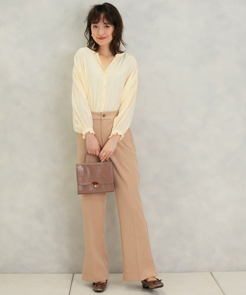 one after another NICE CLAUP(ワンアフターアナザーナイスクラップ)の「【WEB限定】カラースラックスパンツ(スラックス・レディース・アイボリー/ブラウン/ベージュ/ミント/ブルーグレー・SMALL/MEDIUM)」の11枚目の写真