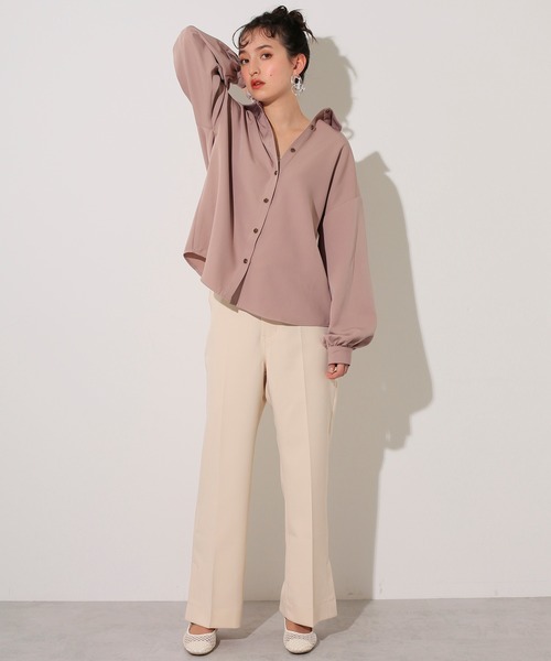 one after another NICE CLAUP(ワンアフターアナザーナイスクラップ)の「【WEB限定】カラースラックスパンツ(スラックス・レディース・アイボリー/ブラウン/ベージュ/ミント/ブルーグレー・SMALL/MEDIUM)」の21枚目の写真