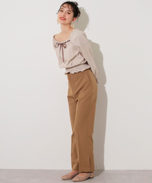 one after another NICE CLAUP(ワンアフターアナザーナイスクラップ)の「【WEB限定】カラースラックスパンツ(スラックス・レディース・アイボリー/ブラウン/ベージュ/ミント/ブルーグレー・SMALL/MEDIUM)」の15枚目の写真