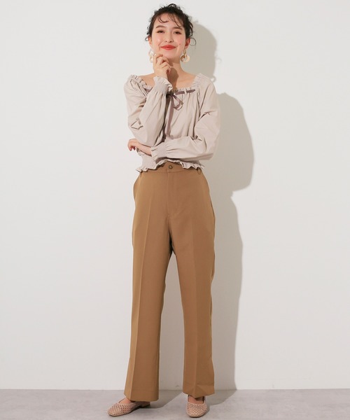 one after another NICE CLAUP(ワンアフターアナザーナイスクラップ)の「【WEB限定】カラースラックスパンツ(スラックス・レディース・アイボリー/ブラウン/ベージュ/ミント/ブルーグレー・SMALL/MEDIUM)」の8枚目の写真