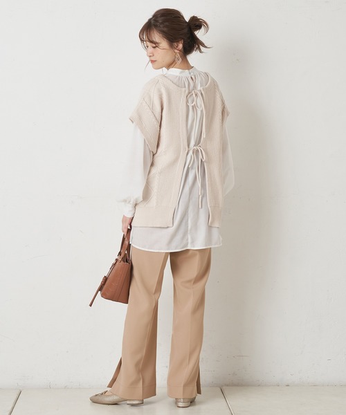 one after another NICE CLAUP(ワンアフターアナザーナイスクラップ)の「【WEB限定】カラースラックスパンツ(スラックス・レディース・アイボリー/ブラウン/ベージュ/ミント/ブルーグレー・SMALL/MEDIUM)」の20枚目の写真