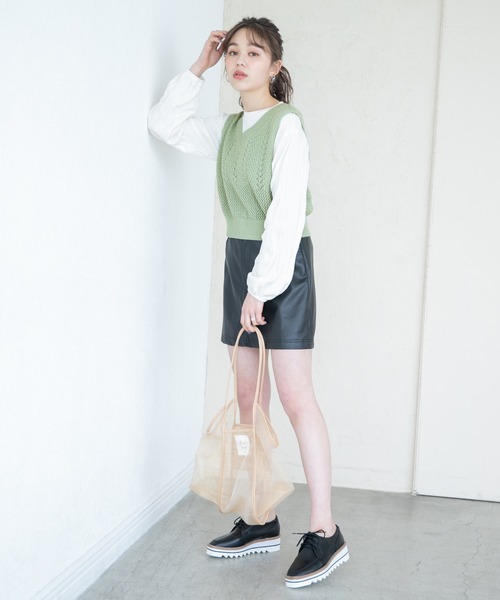 Heather(ヘザー)の「クリンクルリブカットプルオーバー 883715(Tシャツ/カットソー・レディース・ブラック/ベージュ/アイボリー・FREE)」の4枚目の写真