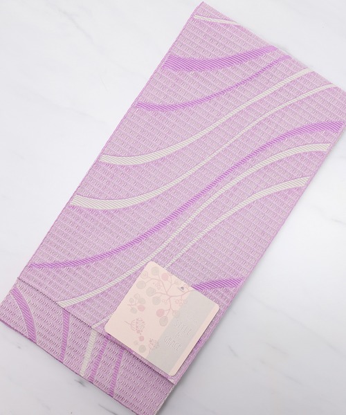 ゆかた館グレース（ユカタカングレース）の「平帯（和装小物・レディース・ブラック/パープル/ネイビー/グレー/レッド/サックスブルー/イエロー/ブルー/グリーン/クリーム/マスタード/ワインレッド/ラベンダー/ブルー系その他/ブルーグリーン/サーモンピンク/チェリーピンク/オフホワイト・FREE）」の12枚目の写真
