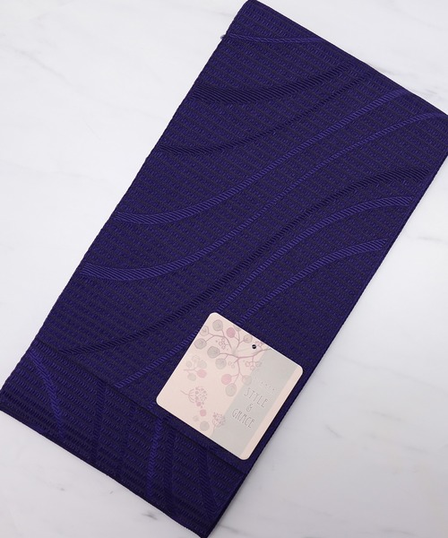 ゆかた館グレース（ユカタカングレース）の「平帯（和装小物・レディース・ブラック/パープル/ネイビー/グレー/レッド/サックスブルー/イエロー/ブルー/グリーン/クリーム/マスタード/ワインレッド/ラベンダー/ブルー系その他/ブルーグリーン/サーモンピンク/チェリーピンク/オフホワイト・FREE）」の10枚目の写真