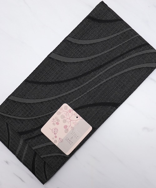 ゆかた館グレース（ユカタカングレース）の「平帯（和装小物・レディース・ブラック/パープル/ネイビー/グレー/レッド/サックスブルー/イエロー/ブルー/グリーン/クリーム/マスタード/ワインレッド/ラベンダー/ブルー系その他/ブルーグリーン/サーモンピンク/チェリーピンク/オフホワイト・FREE）」の3枚目の写真