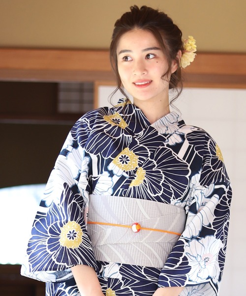 ゆかた館グレース（ユカタカングレース）の「平帯（和装小物・レディース・ブラック/パープル/ネイビー/グレー/レッド/サックスブルー/イエロー/ブルー/グリーン/クリーム/マスタード/ワインレッド/ラベンダー/ブルー系その他/ブルーグリーン/サーモンピンク/チェリーピンク/オフホワイト・FREE）」の20枚目の写真