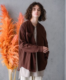 CASPER JOHN | Double Gauze Band Collar Shirts/ダブルガーゼバンドカラーシャツ(シャツ/ブラウス)