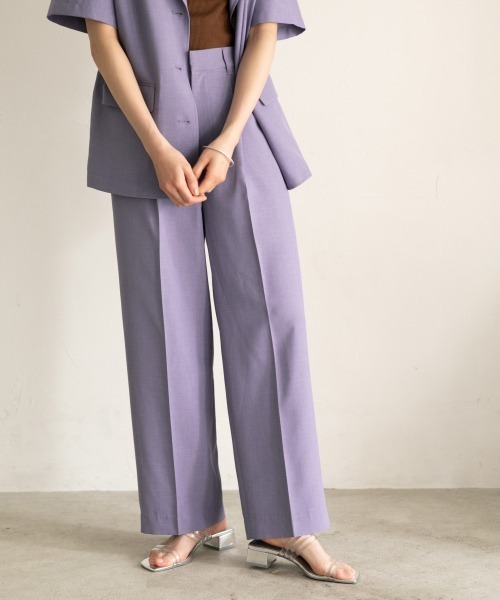 LOWRYS FARM（ローリーズファーム）の「リネンライクパンツ２　888404（その他パンツ・レディース・パープル/グレー/レッド/アイボリー・MEDIUM/LARGE）」の3枚目の写真