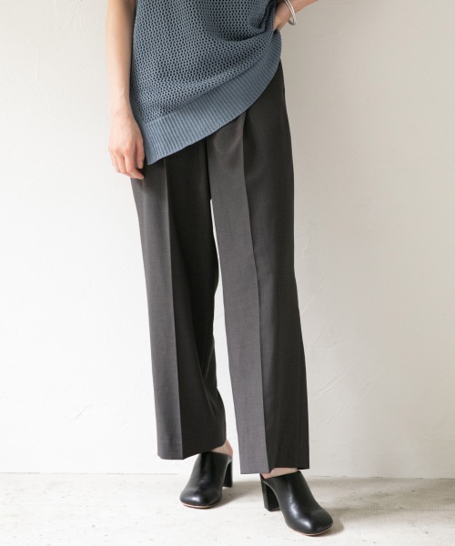 LOWRYS FARM（ローリーズファーム）の「リネンライクパンツ２　888404（その他パンツ・レディース・パープル/グレー/レッド/アイボリー・MEDIUM/LARGE）」の2枚目の写真