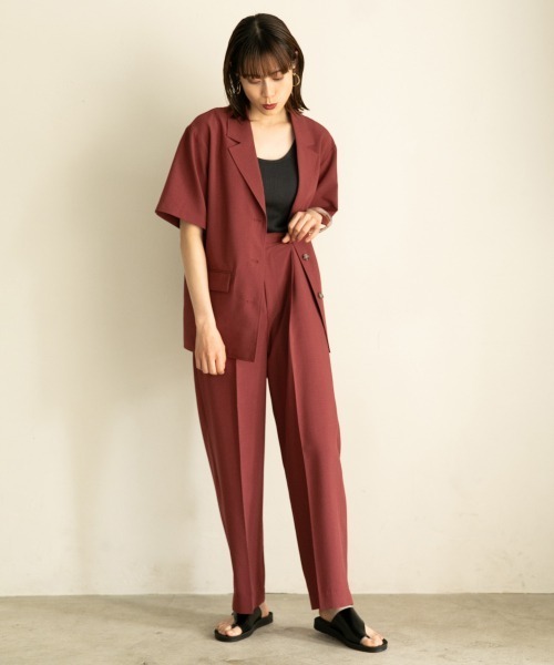 LOWRYS FARM（ローリーズファーム）の「リネンライクパンツ２　888404（その他パンツ・レディース・パープル/グレー/レッド/アイボリー・MEDIUM/LARGE）」の6枚目の写真