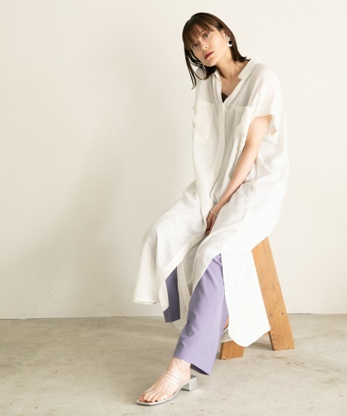 LOWRYS FARM（ローリーズファーム）の「リネンライクパンツ２　888404（その他パンツ・レディース・パープル/グレー/レッド/アイボリー・MEDIUM/LARGE）」の7枚目の写真