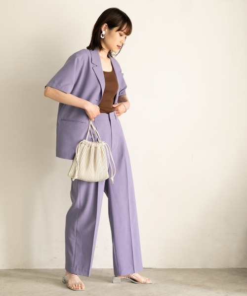 LOWRYS FARM（ローリーズファーム）の「リネンライクパンツ２　888404（その他パンツ・レディース・パープル/グレー/レッド/アイボリー・MEDIUM/LARGE）」の8枚目の写真