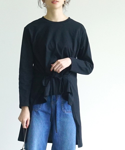 coca（coca）（コカ）の「マルチWAYデザインカットソー（Tシャツ/カットソー・レディース・ホワイト系その他/ブラック・ONE SIZE）」の2枚目の写真