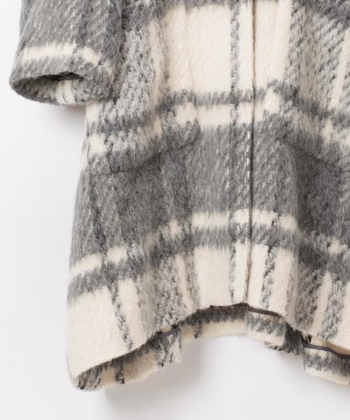 GRACE CLASS（グレースクラス）の「モヘアチェックポンチョコート