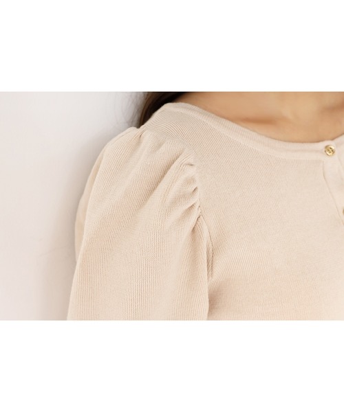 one after another NICE CLAUP（ワンアフターアナザーナイスクラップ）の「前後２Way袖コンシャスニット（ニット/セーター・レディース・アイボリー/ブラウン/ミント/ピンクベージュ・FREE）」の15枚目の写真