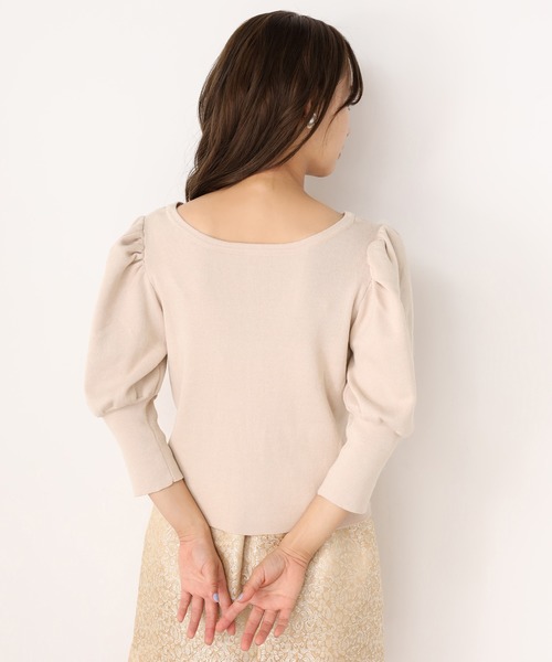 one after another NICE CLAUP（ワンアフターアナザーナイスクラップ）の「前後２Way袖コンシャスニット（ニット/セーター・レディース・アイボリー/ブラウン/ミント/ピンクベージュ・FREE）」の13枚目の写真