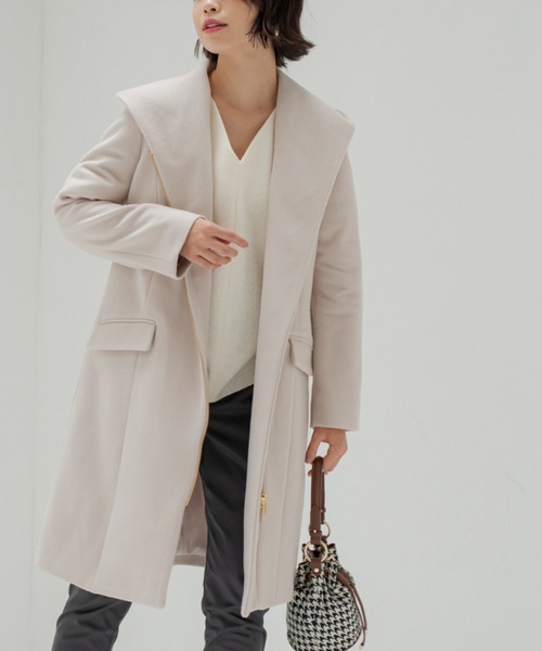 LOUNGEDRESS(ラウンジドレス)の「フーディコート(その他アウター・レディース・ベージュ/ピンクベージュ・FREE)」の2枚目の写真