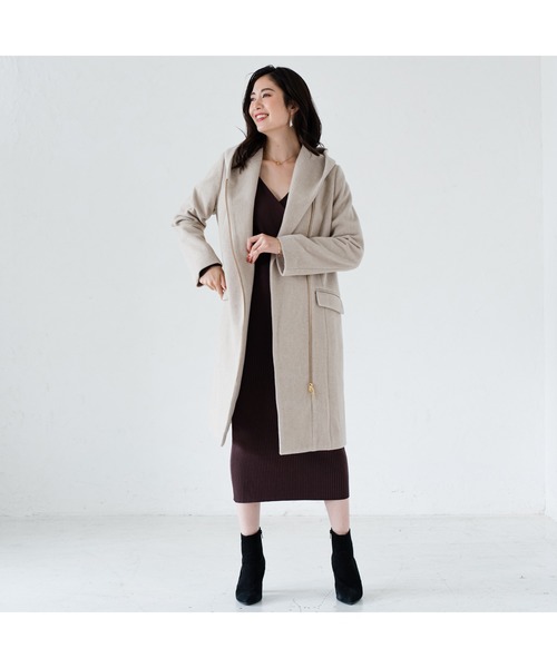 LOUNGEDRESS(ラウンジドレス)の「フーディコート(その他アウター・レディース・ベージュ/ピンクベージュ・FREE)」の7枚目の写真