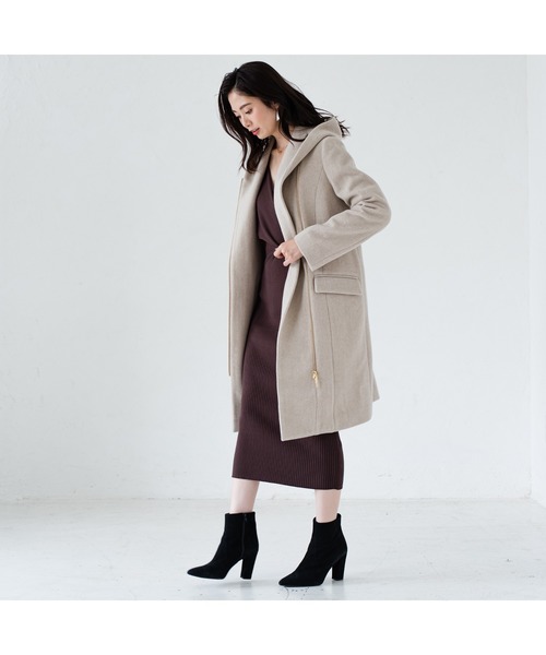 LOUNGEDRESS(ラウンジドレス)の「フーディコート(その他アウター・レディース・ベージュ/ピンクベージュ・FREE)」の12枚目の写真