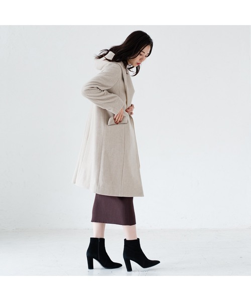 LOUNGEDRESS(ラウンジドレス)の「フーディコート(その他アウター・レディース・ベージュ/ピンクベージュ・FREE)」の4枚目の写真