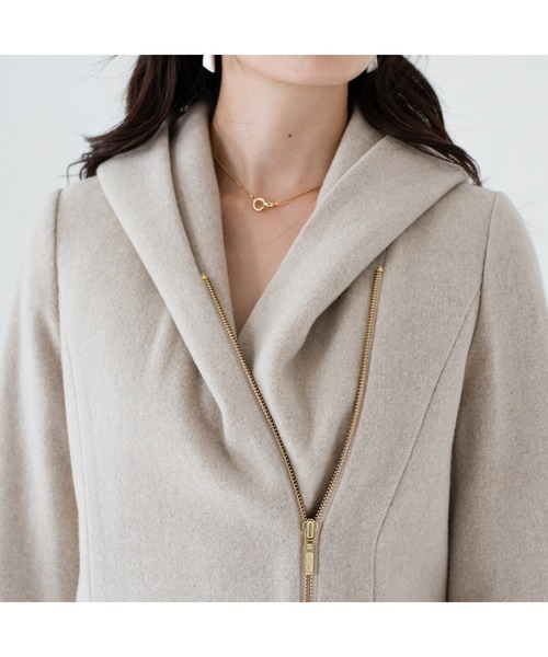 LOUNGEDRESS(ラウンジドレス)の「フーディコート(その他アウター・レディース・ベージュ/ピンクベージュ・FREE)」の3枚目の写真