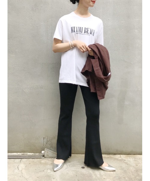 SHENERY(シーナリー)の「リブニットフレアPT(その他パンツ・レディース・ブラウン/ブラック・FREE)」の3枚目の写真