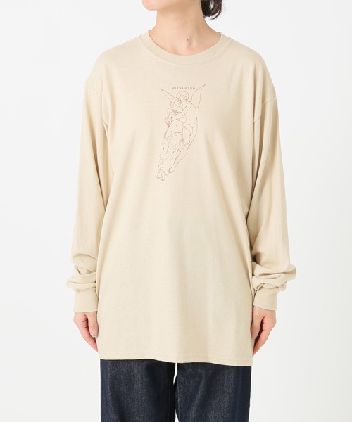 SLOBE IENA(スローブイエナ)の「【 SELENAHELIOS×SLOBE 】GOD TEE【手洗い可能】◆(Tシャツ/カットソー・レディース・ブラック/ベージュ・FREE)」の3枚目の写真