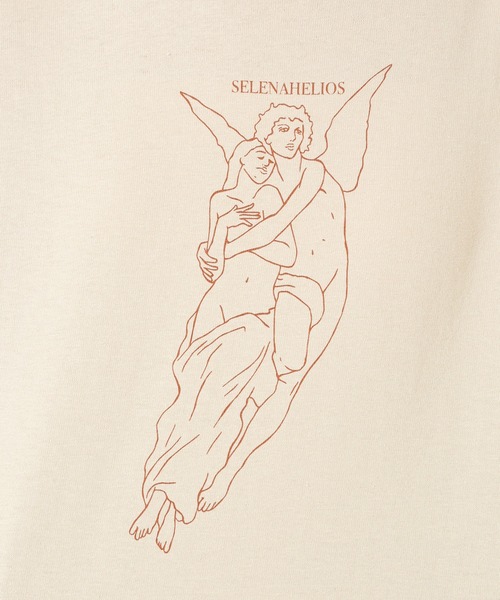 SLOBE IENA(スローブイエナ)の「【 SELENAHELIOS×SLOBE 】GOD TEE【手洗い可能】◆(Tシャツ/カットソー・レディース・ブラック/ベージュ・FREE)」の4枚目の写真