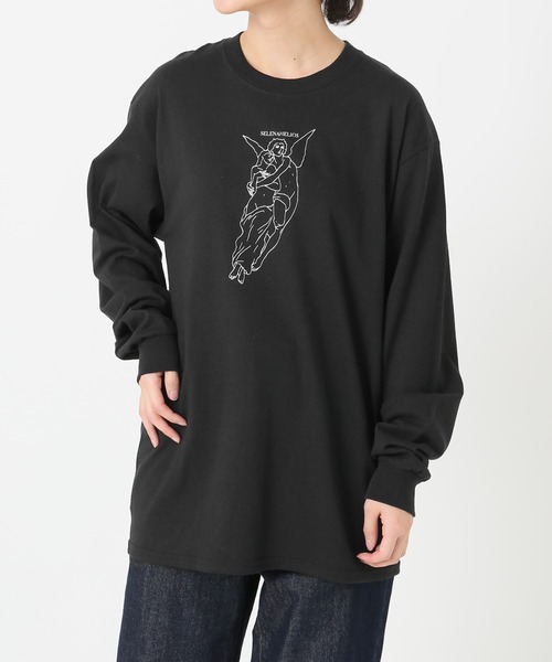 SLOBE IENA(スローブイエナ)の「【 SELENAHELIOS×SLOBE 】GOD TEE【手洗い可能】◆(Tシャツ/カットソー・レディース・ブラック/ベージュ・FREE)」の15枚目の写真