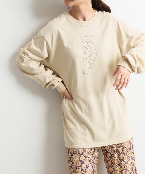 SLOBE IENA(スローブイエナ)の「【 SELENAHELIOS×SLOBE 】GOD TEE【手洗い可能】◆(Tシャツ/カットソー・レディース・ブラック/ベージュ・FREE)」の21枚目の写真