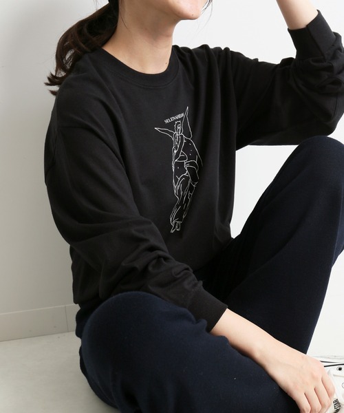 SLOBE IENA(スローブイエナ)の「【 SELENAHELIOS×SLOBE 】GOD TEE【手洗い可能】◆(Tシャツ/カットソー・レディース・ブラック/ベージュ・FREE)」の18枚目の写真