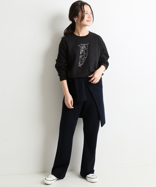 SLOBE IENA(スローブイエナ)の「【 SELENAHELIOS×SLOBE 】GOD TEE【手洗い可能】◆(Tシャツ/カットソー・レディース・ブラック/ベージュ・FREE)」の9枚目の写真