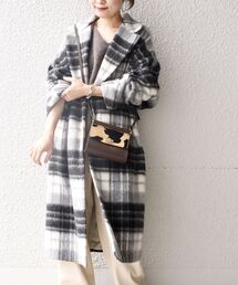 SHIPS | MANTECO シャギーチェックコート◆(その他アウター)