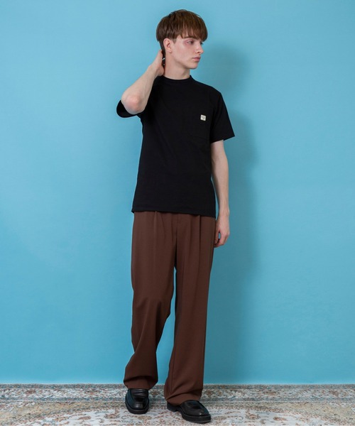 FACTOTUM ポリレーヨン2WAYストレッチ1タックテーパードパンツ FACTOTUM（ファクトタム）の「【FACTOTUM】ポリレーヨン2WAY