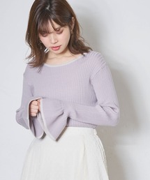【WEB限定】プチプラフリル袖ニット