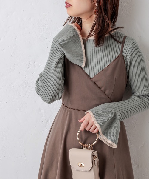 natural couture(ナチュラルクチュール)の「【WEB限定】プチプラフリル袖ニット(ニット/セーター・レディース・ブラック/その他4/その他1/その他2/その他3・FREE)」の5枚目の写真