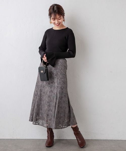 natural couture(ナチュラルクチュール)の「【WEB限定】プチプラフリル袖ニット(ニット/セーター・レディース・ブラック/その他4/その他1/その他2/その他3・FREE)」の8枚目の写真