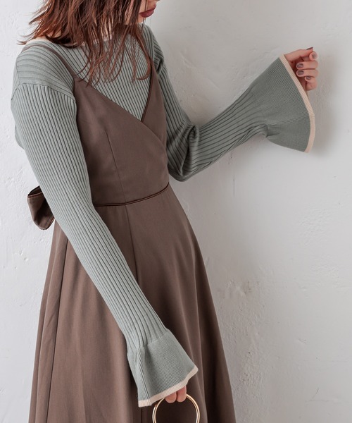 natural couture(ナチュラルクチュール)の「【WEB限定】プチプラフリル袖ニット(ニット/セーター・レディース・ブラック/その他4/その他1/その他2/その他3・FREE)」の9枚目の写真