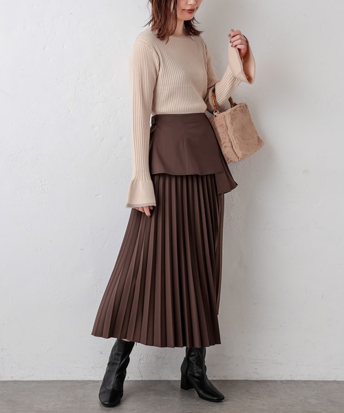 natural couture(ナチュラルクチュール)の「【WEB限定】プチプラフリル袖ニット(ニット/セーター・レディース・ブラック/その他4/その他1/その他2/その他3・FREE)」の14枚目の写真