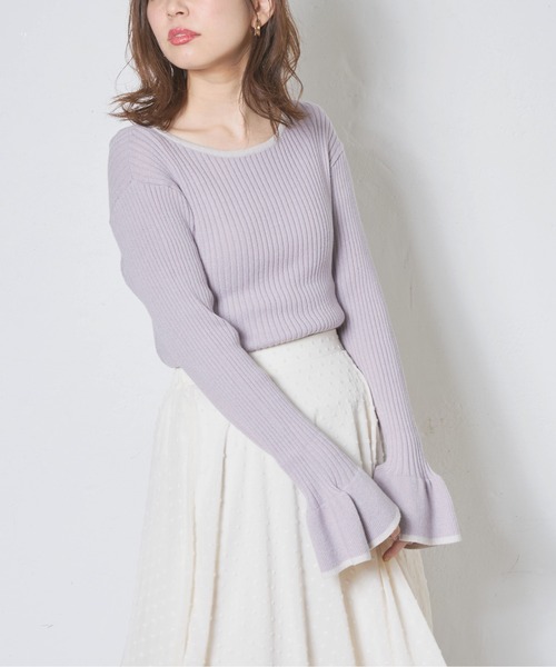natural couture(ナチュラルクチュール)の「【WEB限定】プチプラフリル袖ニット(ニット/セーター・レディース・ブラック/その他4/その他1/その他2/その他3・FREE)」の19枚目の写真