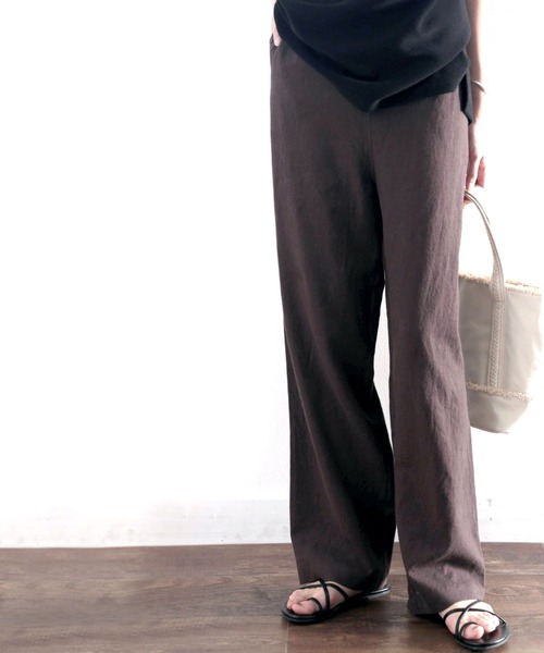 classicalelf(クラシカルエルフ)の「素材で魅せる、こなれ感。リネンドロストテーパードパンツ(その他パンツ・レディース・ブラック/ブラウン/モカ/ライトベージュ・SMALL/MEDIUM/LARGE/X-LARGE)」の21枚目の写真