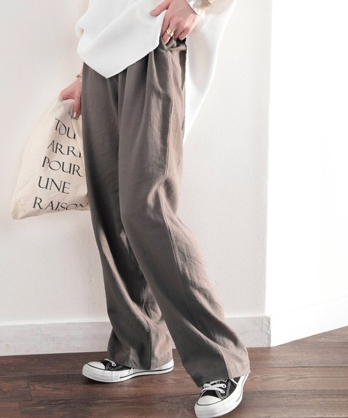 classicalelf(クラシカルエルフ)の「素材で魅せる、こなれ感。リネンドロストテーパードパンツ(その他パンツ・レディース・ブラック/ブラウン/モカ/ライトベージュ・SMALL/MEDIUM/LARGE/X-LARGE)」の20枚目の写真