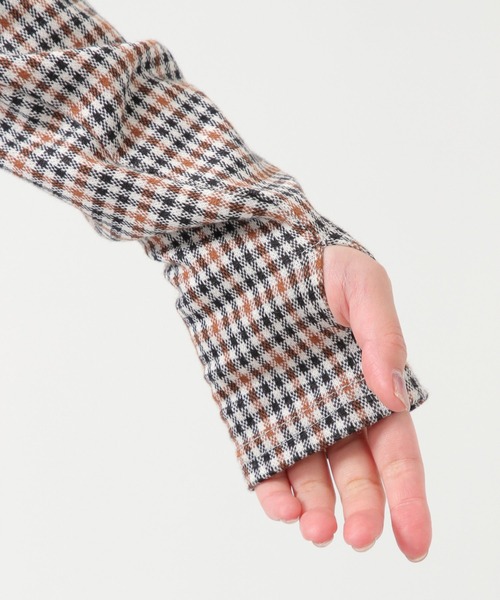 ROCKET x LUNCH（ロケットアンドランチ）の「ROCKET×LUNCH／チェック柄タートル 2928965（Tシャツ/カットソー・レディース・ブラック/ブラウン・SMALL/MEDIUM）」の13枚目の写真